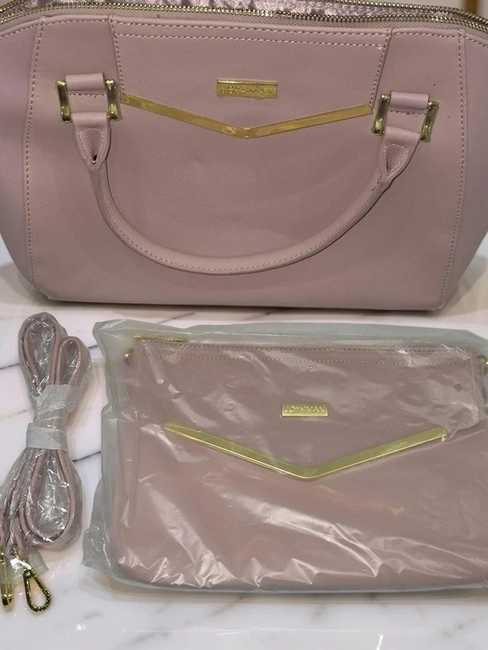 Joy & Iman Handbags - Blush Pink Structured Satchel Bag+ Crossbody Bag NWT